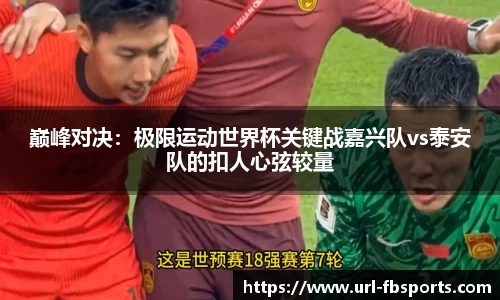 巅峰对决：极限运动世界杯关键战嘉兴队vs泰安队的扣人心弦较量